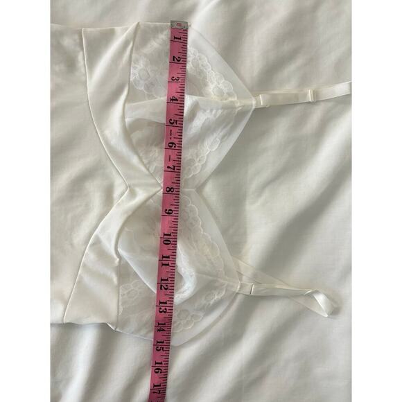 Vanity Fair Full Slip Dress Women’s Sz 32 Beige Floral Lace Details 1980’s VTG - Picture 6 of 11